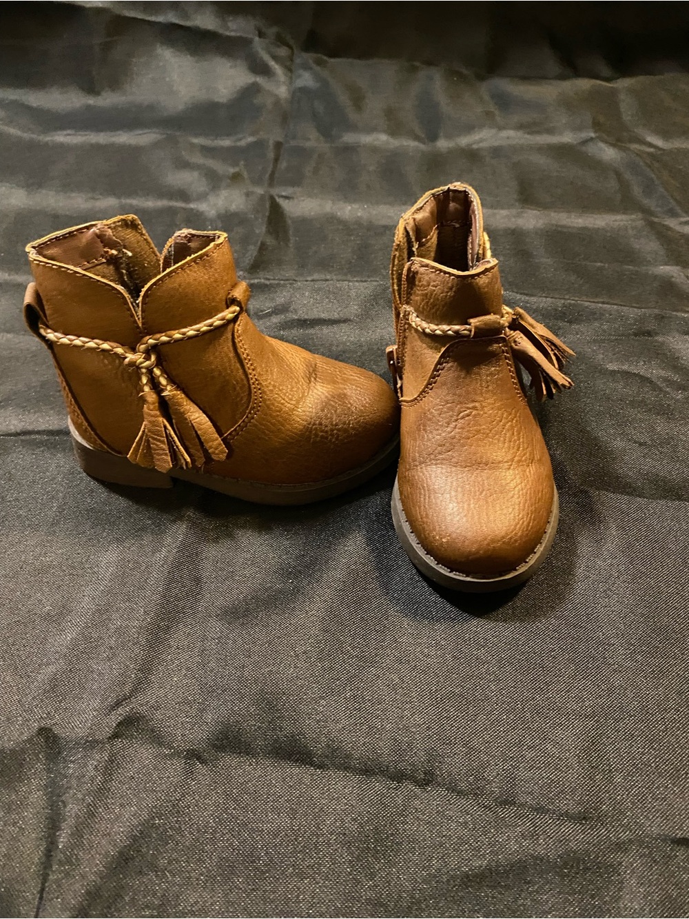 🌸OshKosh B'gosh Brown Braided Tassel Ankle Boots for Kids